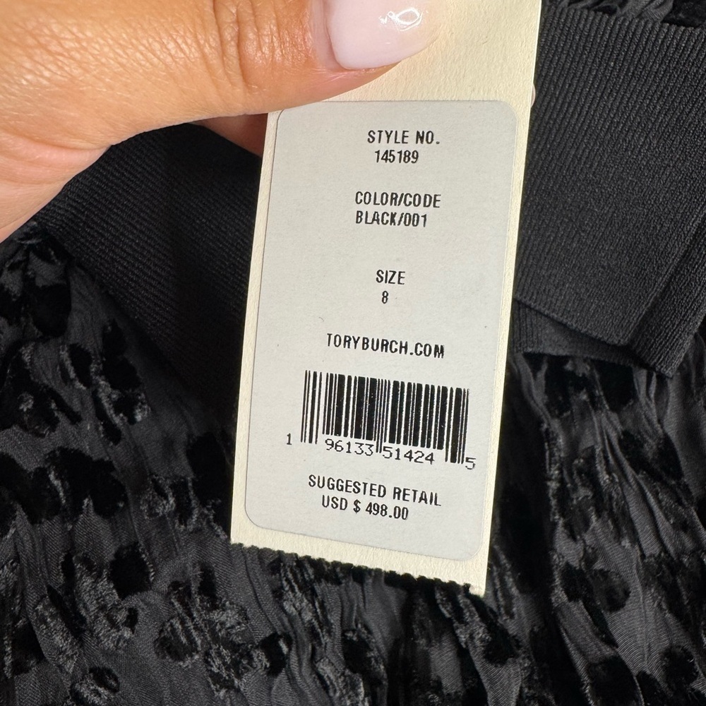Tory Burch Black Devorè Velvet Top - Picture 5 of 8